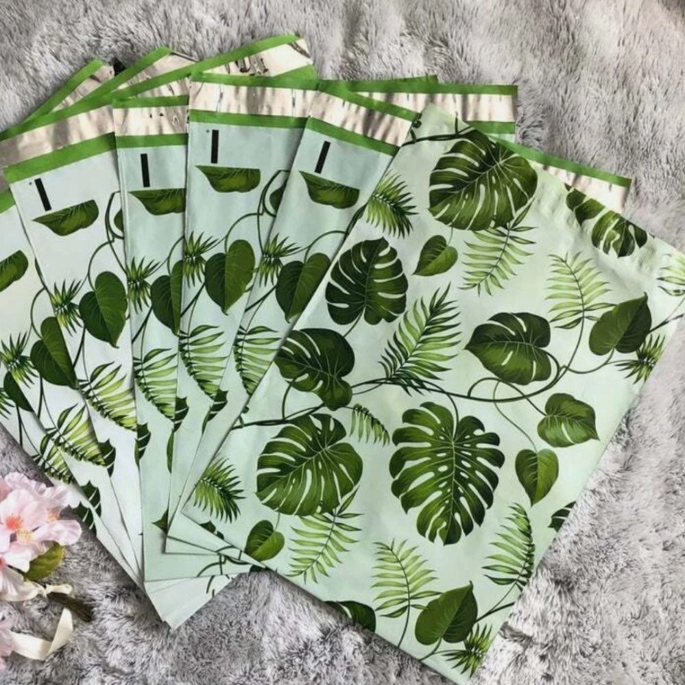 Banana Leaf Print Poly Mailers